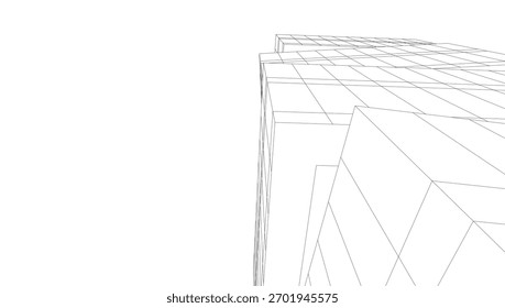 Desenhos arquiteturais vetor 3d ilustração