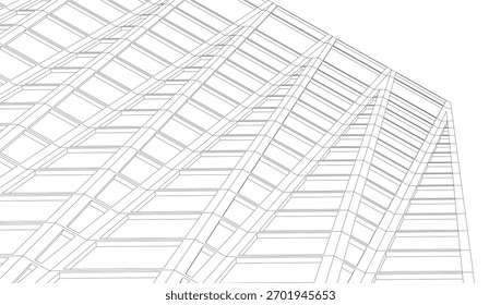 Dibujos arquitectónicos Vector 3d ilustración