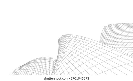 Architectural drawings vector 3d illustration