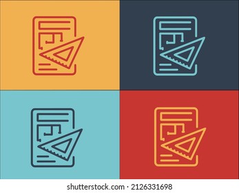 Architectural Edit Logo Template, Simple Flat Icon Of business,architecture,icon