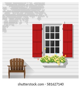 Architectural element Window background , vector ,illustration 