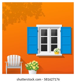 Architectural element Window background , vector ,illustration 