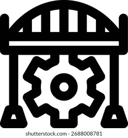 Icono de esquema de ingeniería, arquitectura, ingeniería