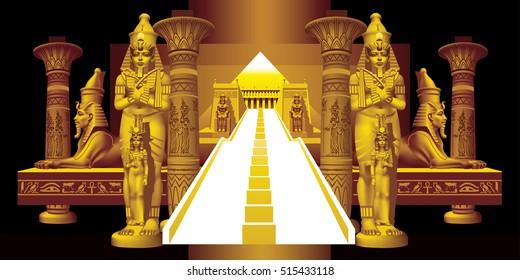 Architectural Fantasy in the Egyptian style