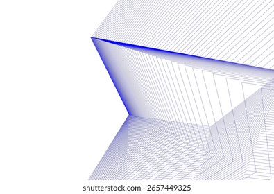 Architectural geometric background 3d drawing