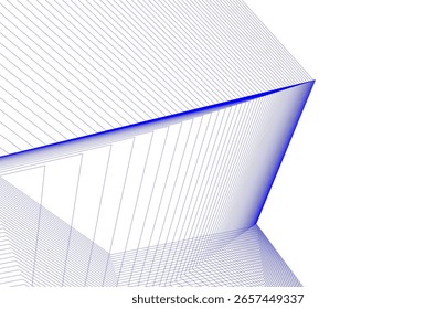 Architectural geometric background 3d drawing