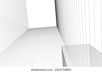 Renderização 3D de plano de fundo geométrico arquitetônico