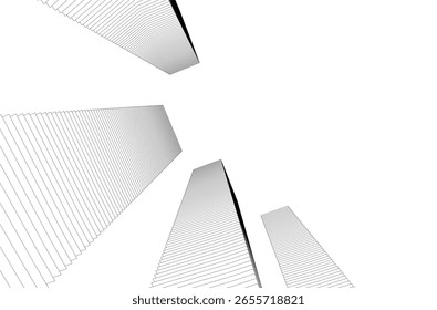 Renderização 3D de plano de fundo geométrico arquitetônico