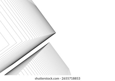 Architectural geometric background 3D rendering