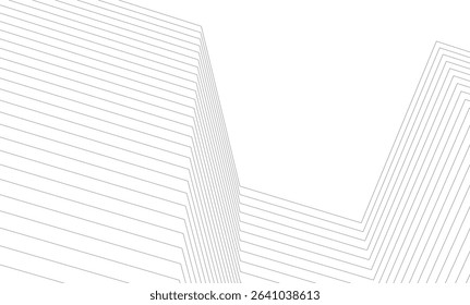 Architectural geometric background, abstract lines 3d