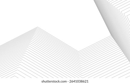 Architectural geometric background, abstract lines 3d