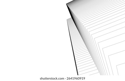 Architectural geometric background, abstract lines 3d