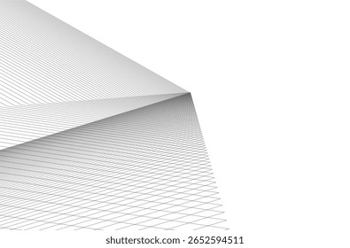 Fondo geométrico arquitectónico, líneas abstractas 3d