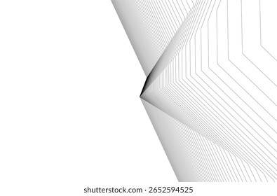 Architectural geometric background, abstract lines 3d