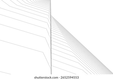 Architektonischer geometrischer Hintergrund, abstrakte Linien 3d