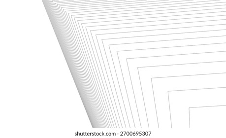 Architectural geometric background, abstract lines 3d