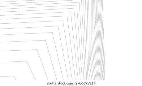 Architectural geometric background, abstract lines 3d