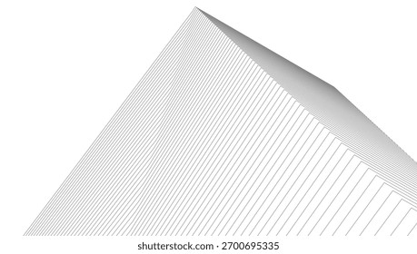 Fondo geométrico arquitectónico, líneas abstractas 3d
