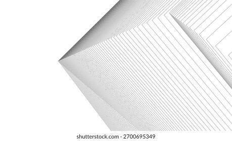 Fundo geométrico arquitetônico, linhas abstratas 3d