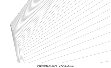 Fondo geométrico arquitectónico, líneas abstractas 3d