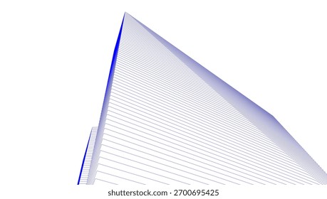 Fondo geométrico arquitectónico, líneas abstractas 3d