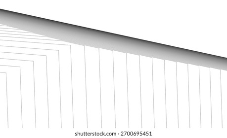 Architectural geometric background, abstract lines 3d