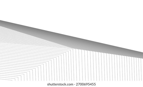 Architectural geometric background, abstract lines 3d