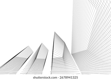 Vetor de fundo geométrico arquitetônico 3d ilustração