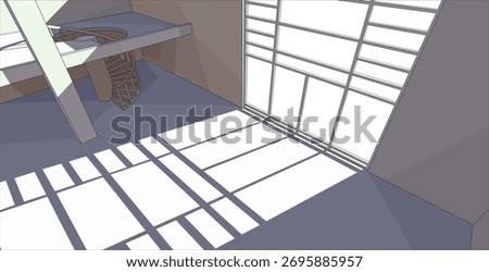 An architectural illustration of a duplex interior.﻿