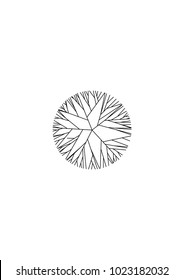 Architectural illustration of the tree for landscape design layout 