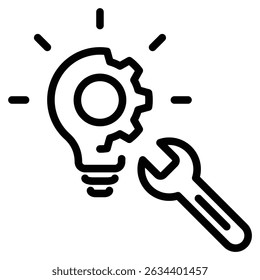 Ilustración vectorial de línea de iconos de innovación arquitectónica