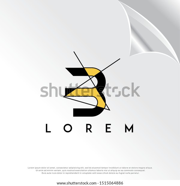 Architectural Letter B Icon Modern Template Stock Vector (Royalty Free ...