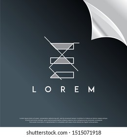 architectural letter e icon, modern template logo design