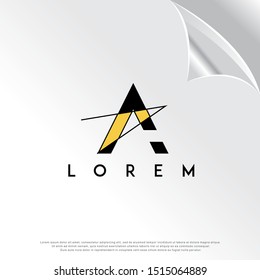 architectural letter a icon, modern template logo design