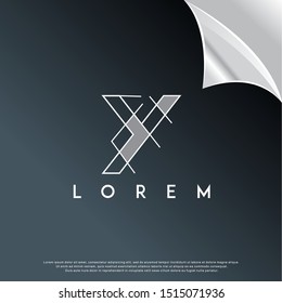 architectural letter y icon, modern template logo design