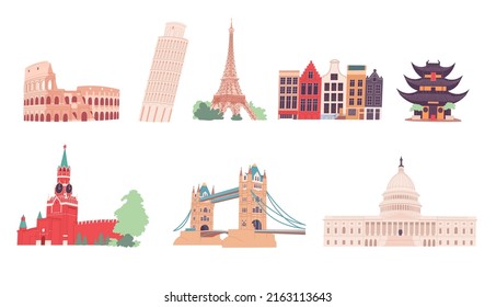 Architectural monuments famous tourist attractions and popular places.