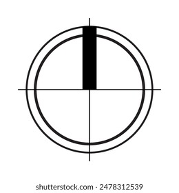 Architectural north arrow and compass outline vector