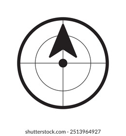 Architectural north arrow and compass outline vector