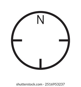 Architectural north arrow and compass outline vector