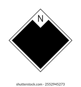 Architectural north arrow and compass outline vector
