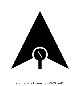 Architectural north arrow and compass outline vector