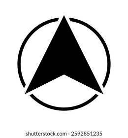 Architectural north arrow and compass outline vector
