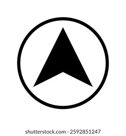 Architectural north arrow and compass outline vector