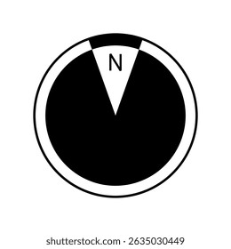 Architectural north arrow and compass outline vector