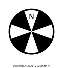 Architectural north arrow and compass outline vector