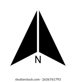 Architectural north arrow and compass outline vector