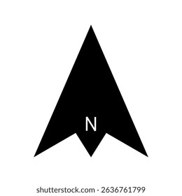 Architectural north arrow and compass outline vector