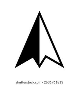 Architectural north arrow and compass outline vector