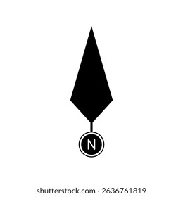 Architectural north arrow and compass outline vector