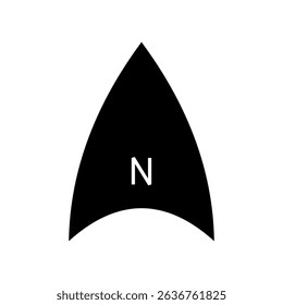Architectural north arrow and compass outline vector